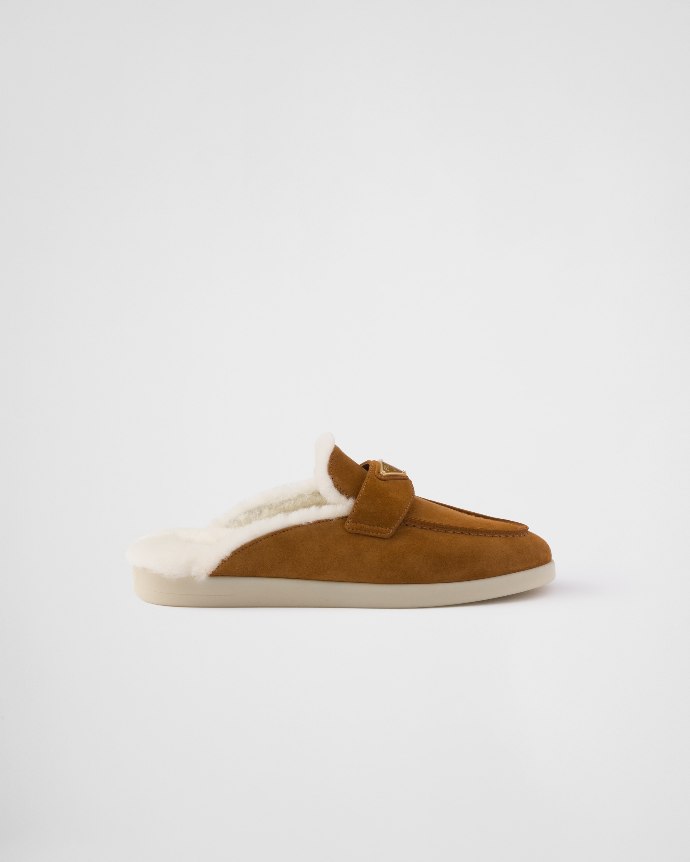 Suede and shearling mules - 2