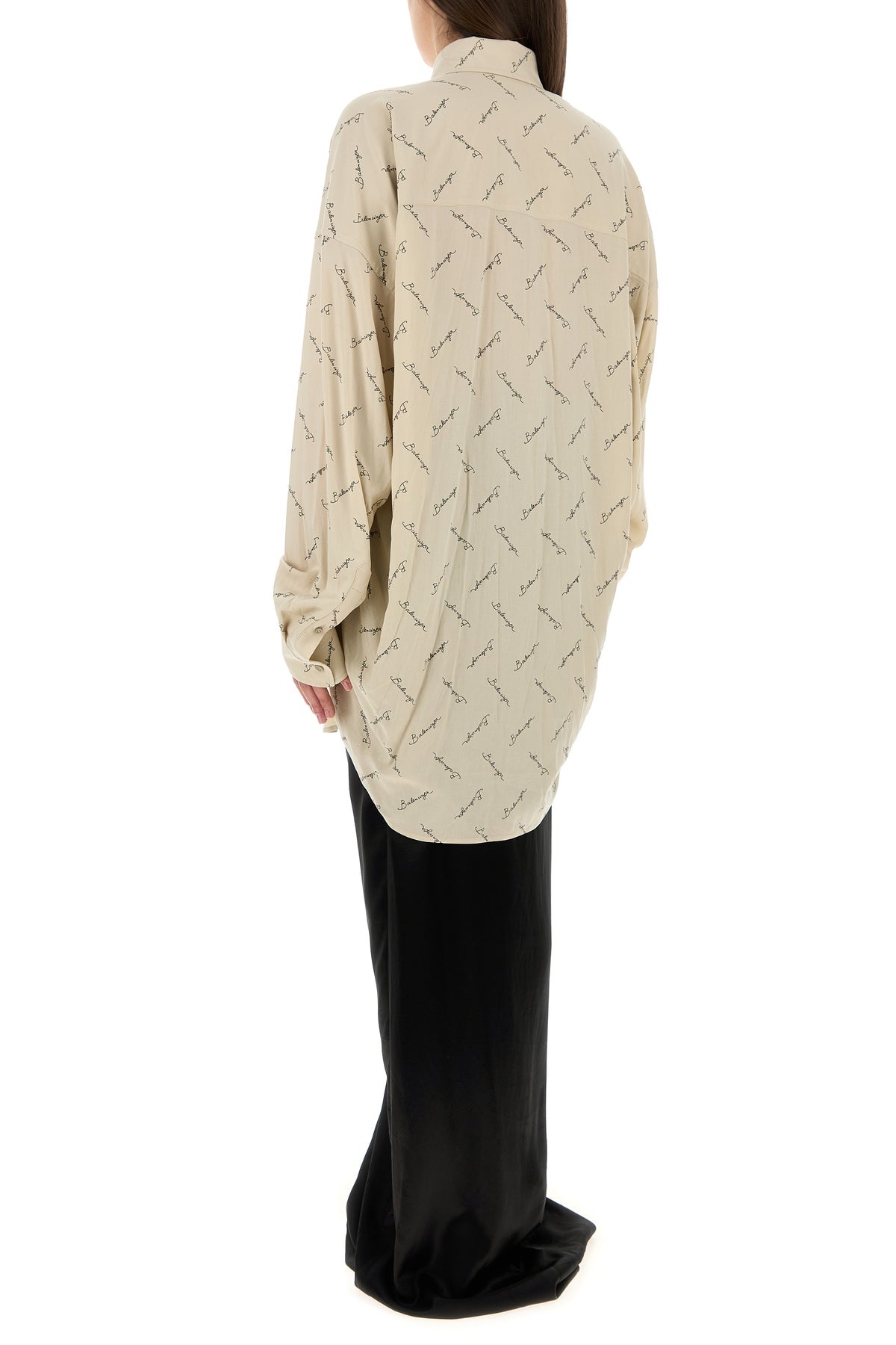 Printed viscose oversize shirt - 4