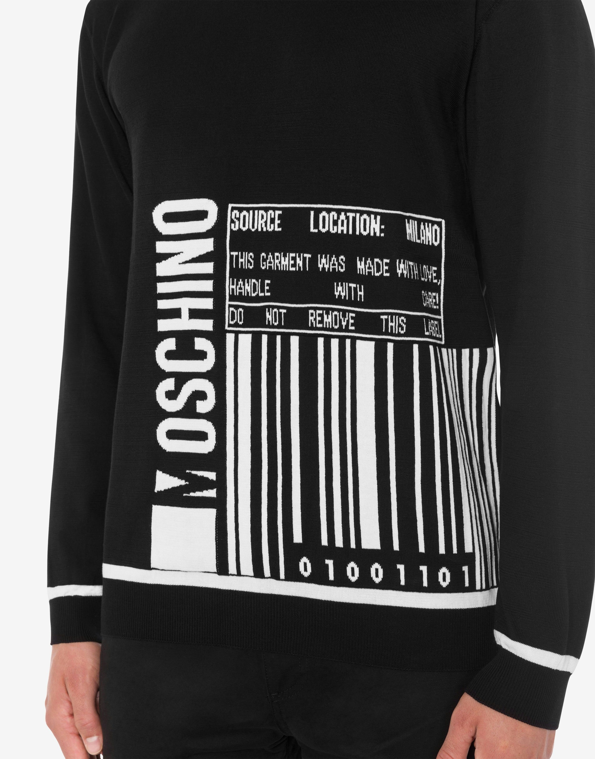 COTTON PULLOVER WITH BARCODE LOGO - 4