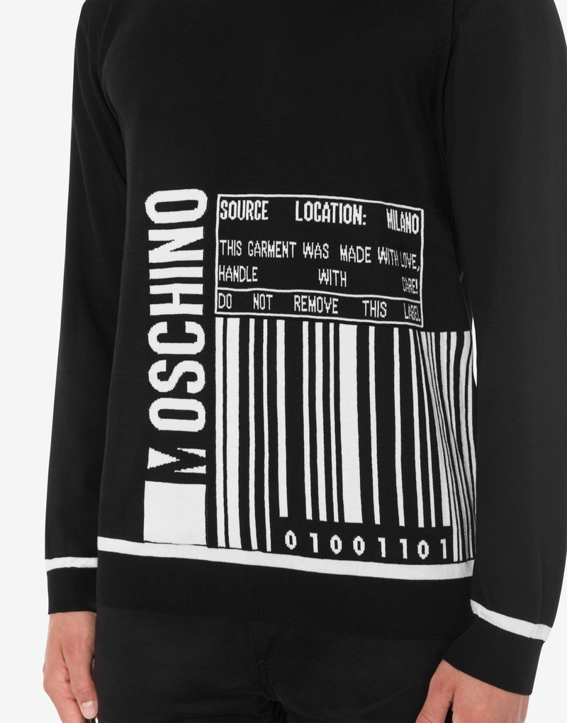 COTTON PULLOVER WITH BARCODE LOGO 4
