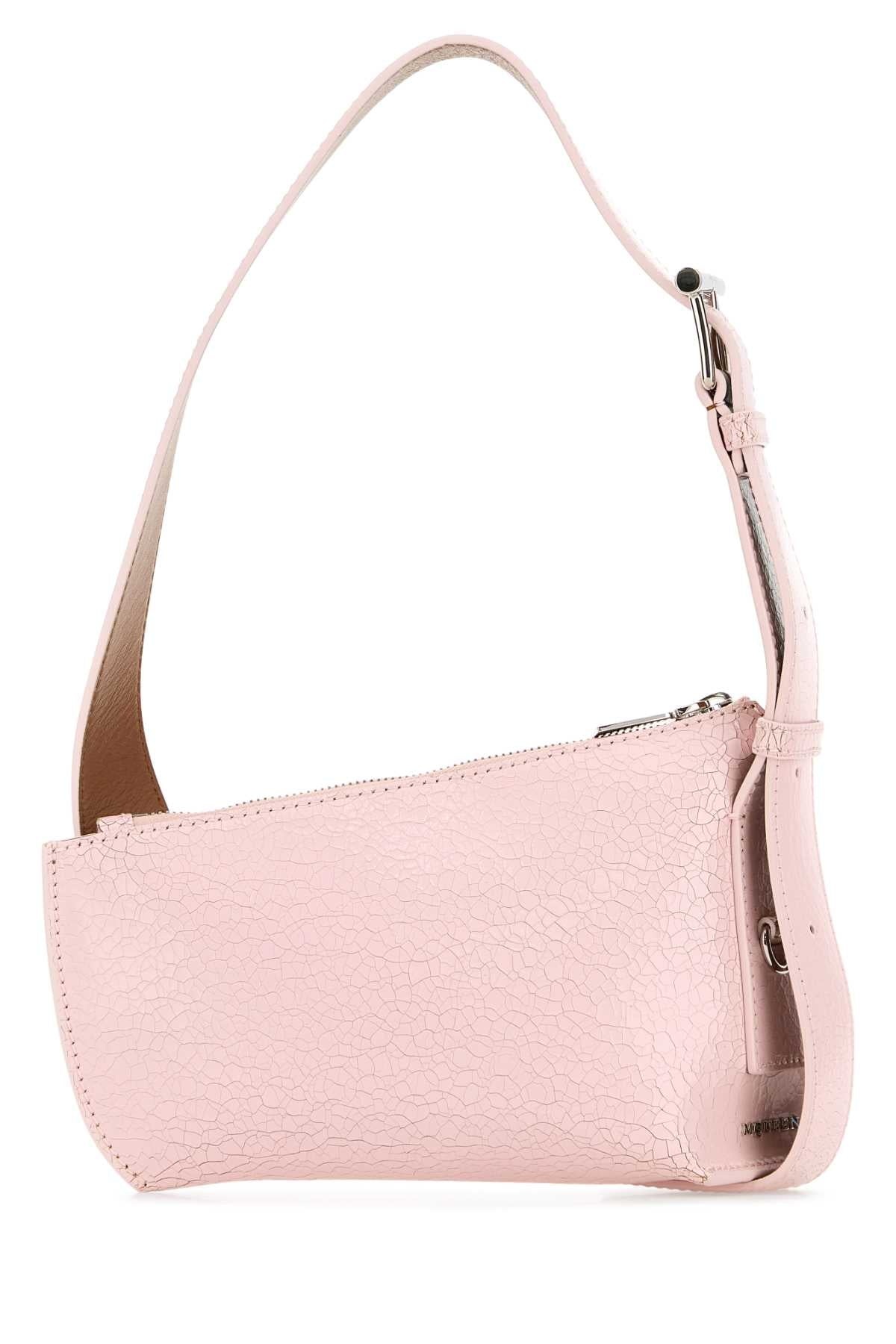 Alexander Mcqueen Women Pink Leather Sling T-Bar Crossbody Bag - 1