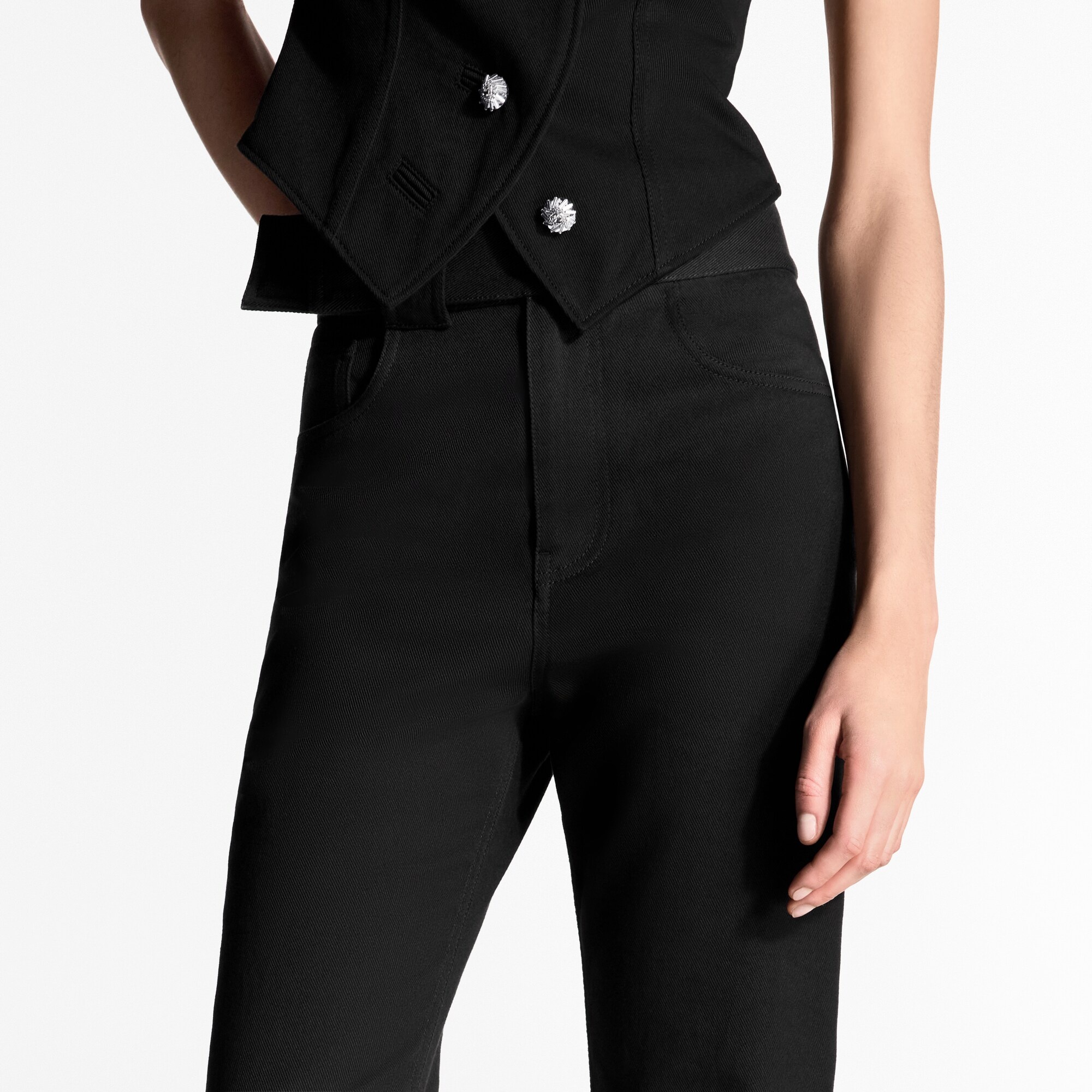 Belted Gabardine Pants - 2