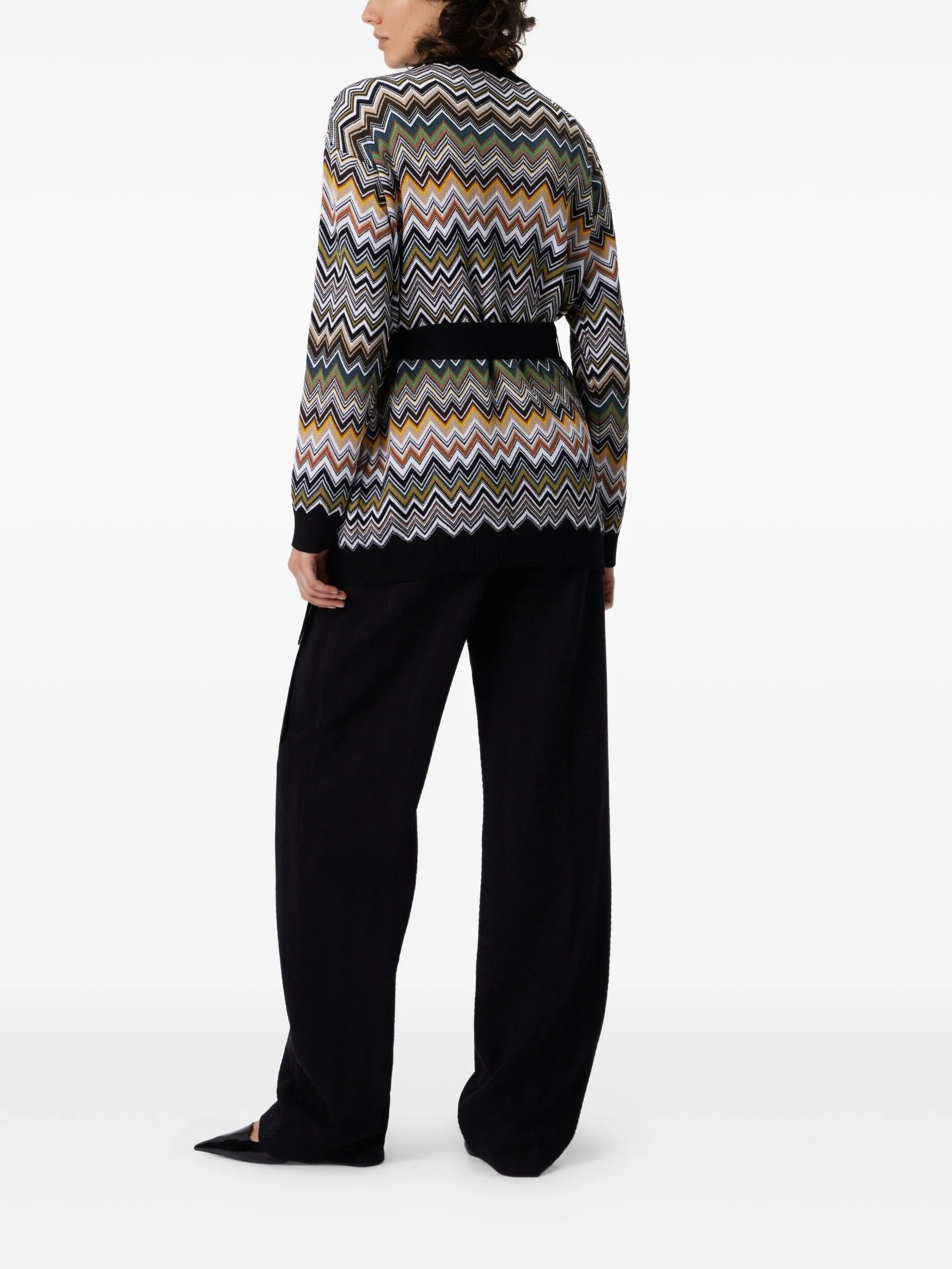 Missoni Chevron-pattern Belted Cardigan - 4