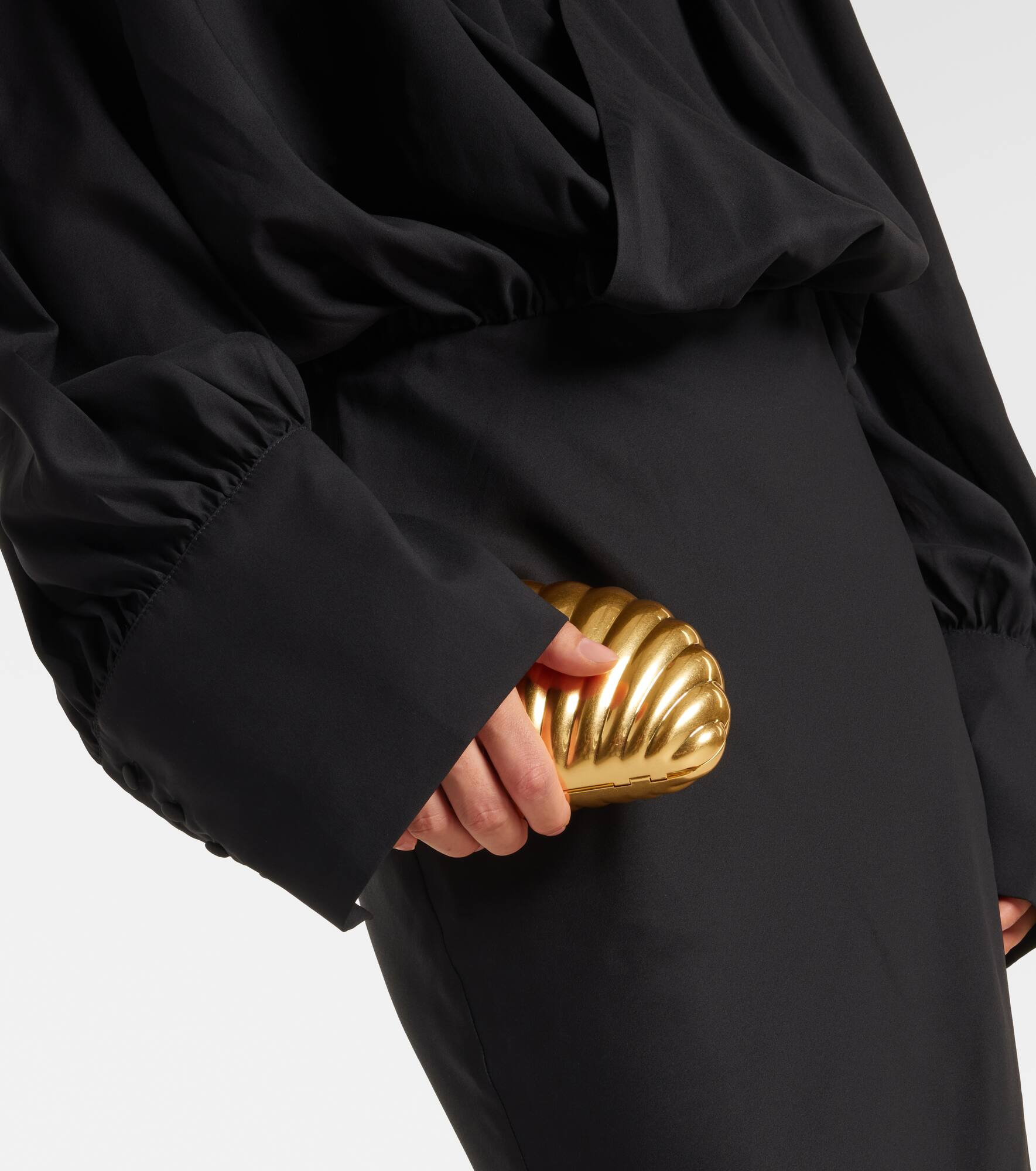 Savannah scarf-detail chiffon gown - 5