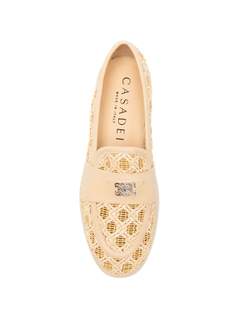 woven logo-plaque loafers 4
