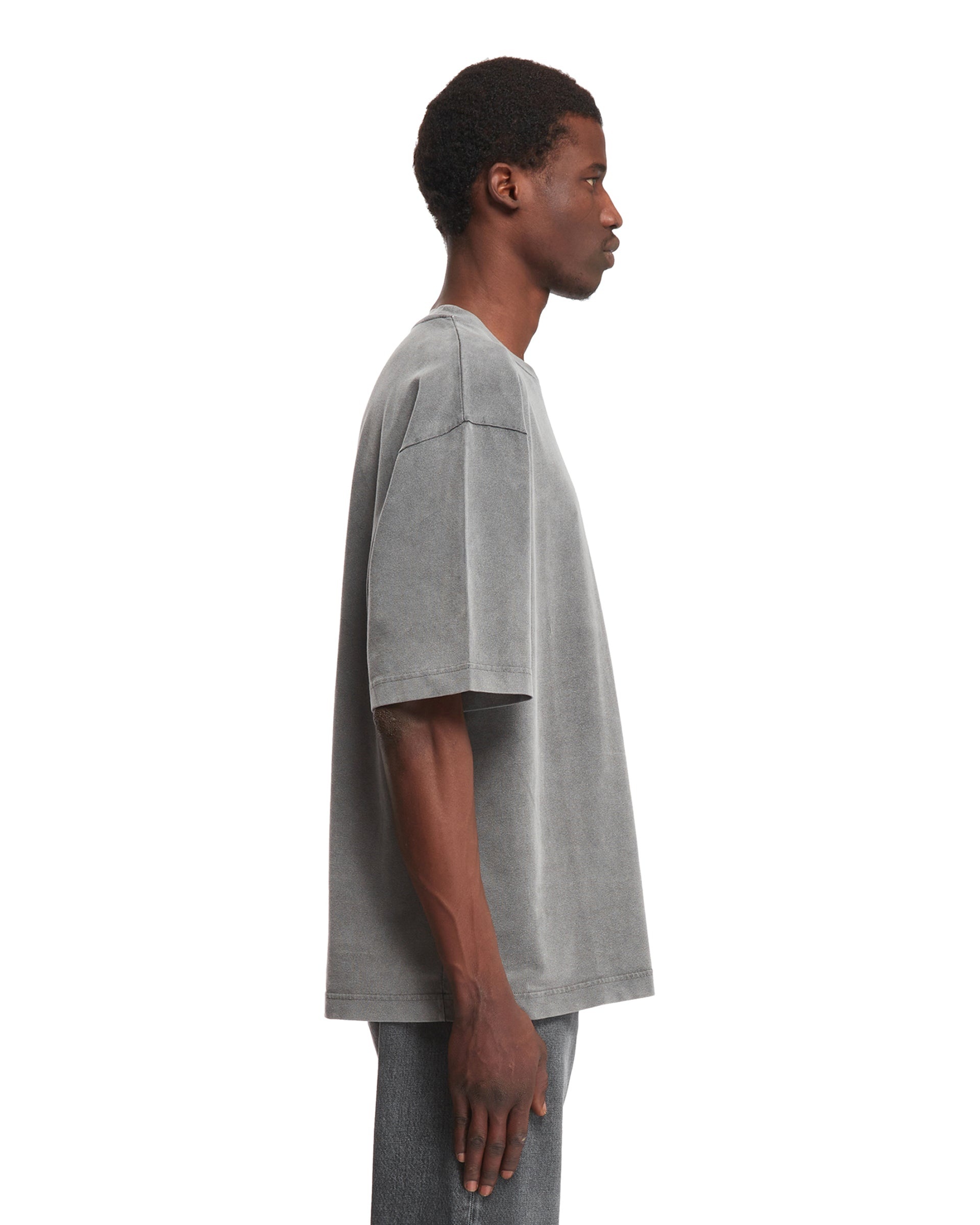Gray Cotton T-Shirt - 5
