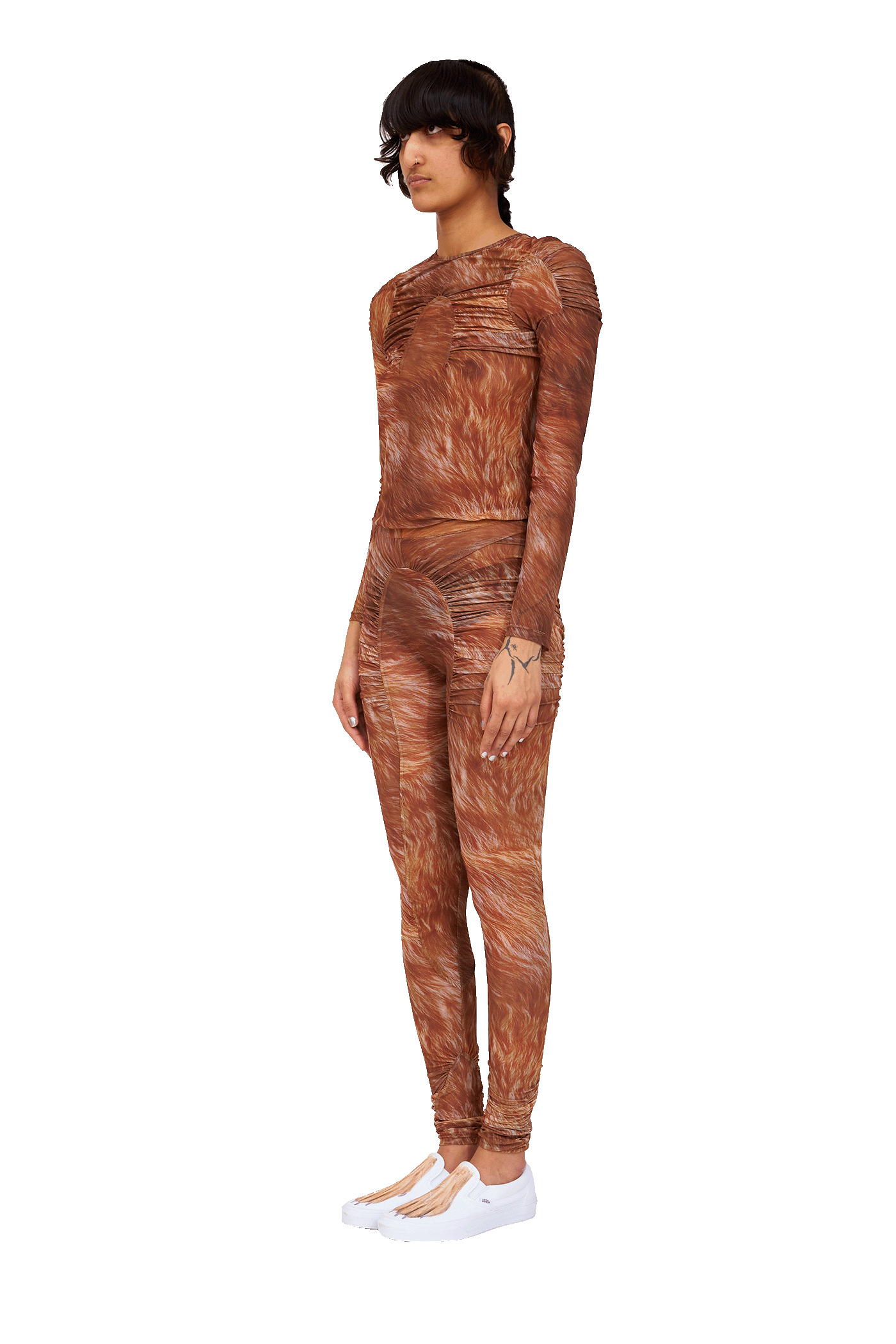 BROWN FUR PURR LEGGING - 3