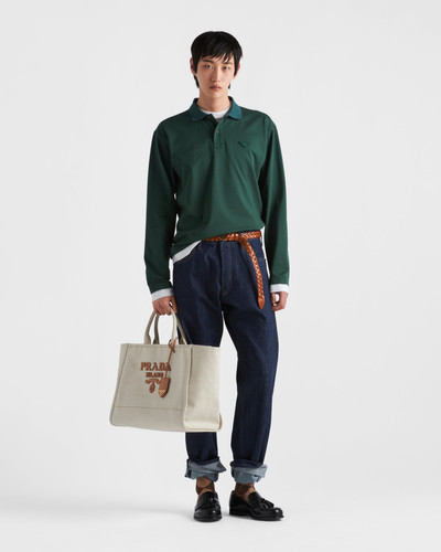 Prada Long-sleeved cotton polo shirt outlook