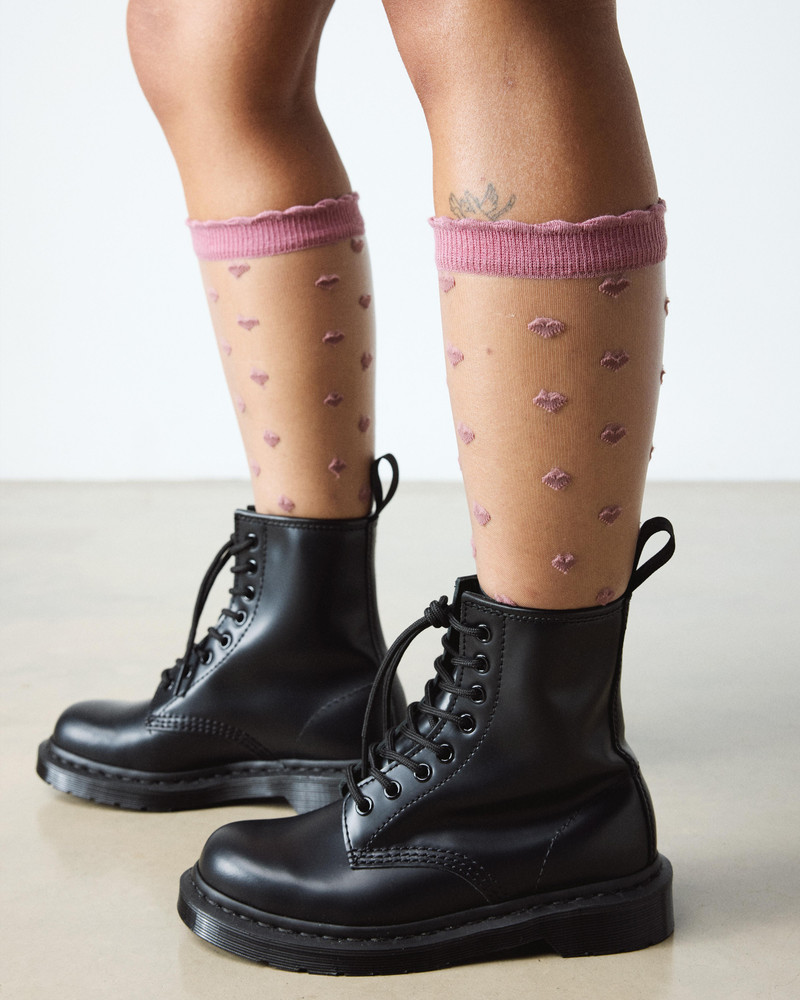 Dr. Martens SHORT HEART MESH SOCKS Organic Cotton Blend & Mesh outlook