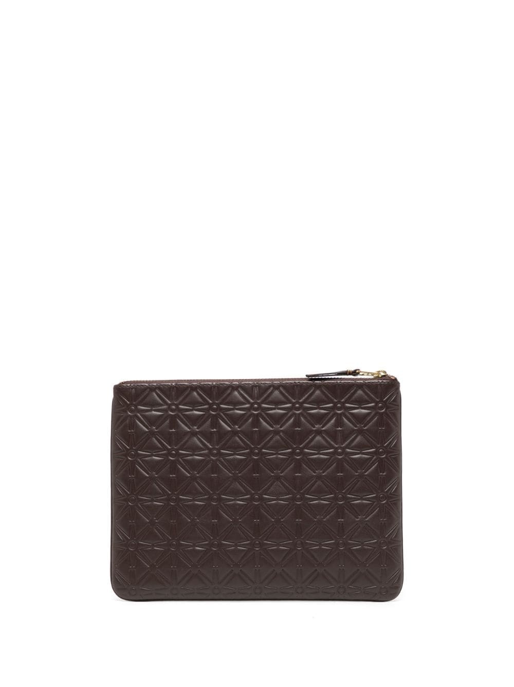 logo-stamp embossed leather wallet - 2