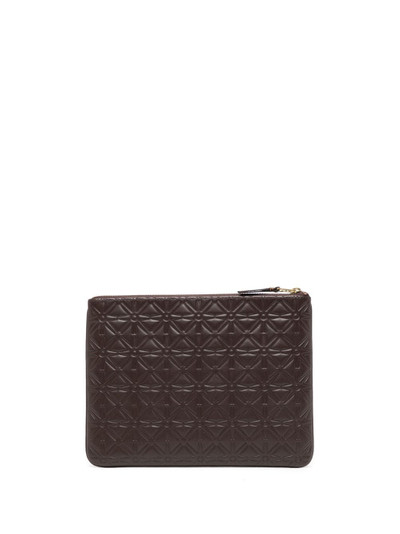 Comme Des Garçons logo-stamp embossed leather wallet outlook