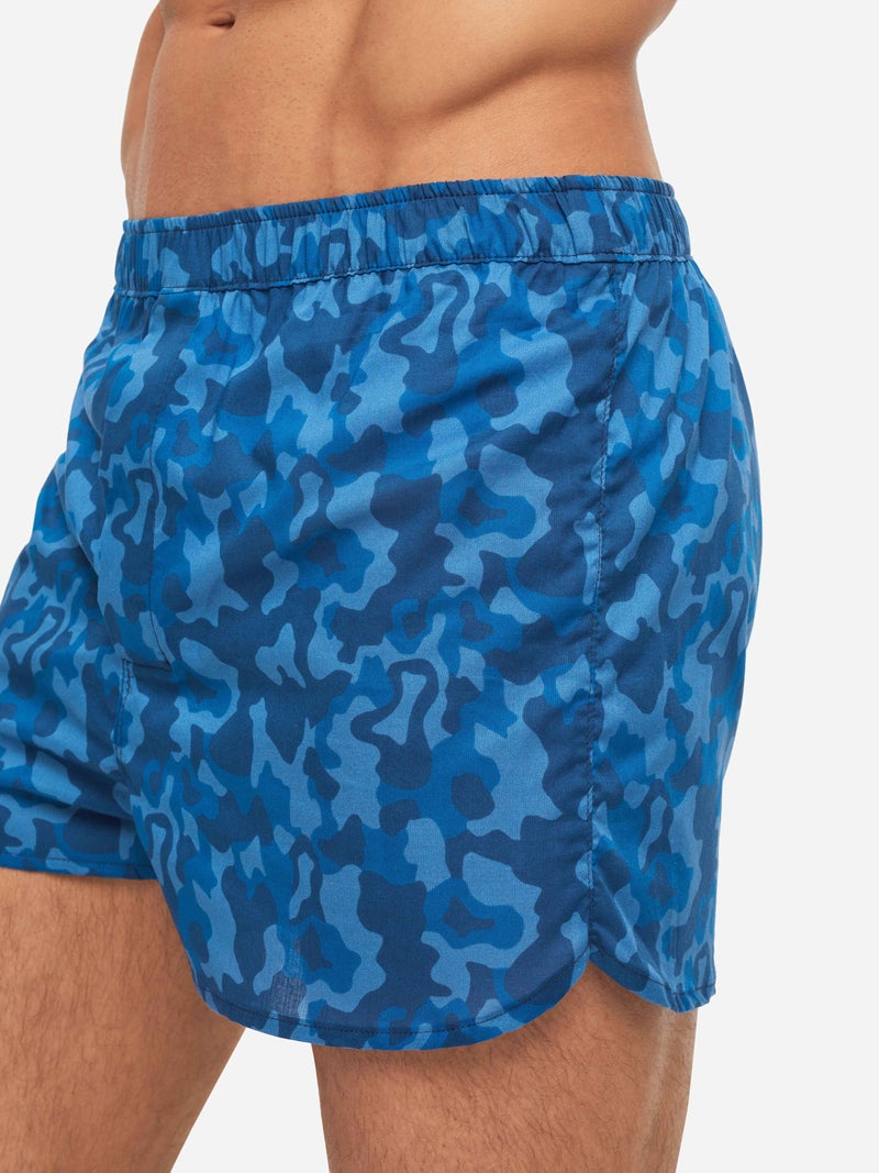 Men's Modern Fit Boxers Ledbury 55 Cotton Batiste Blue - 2