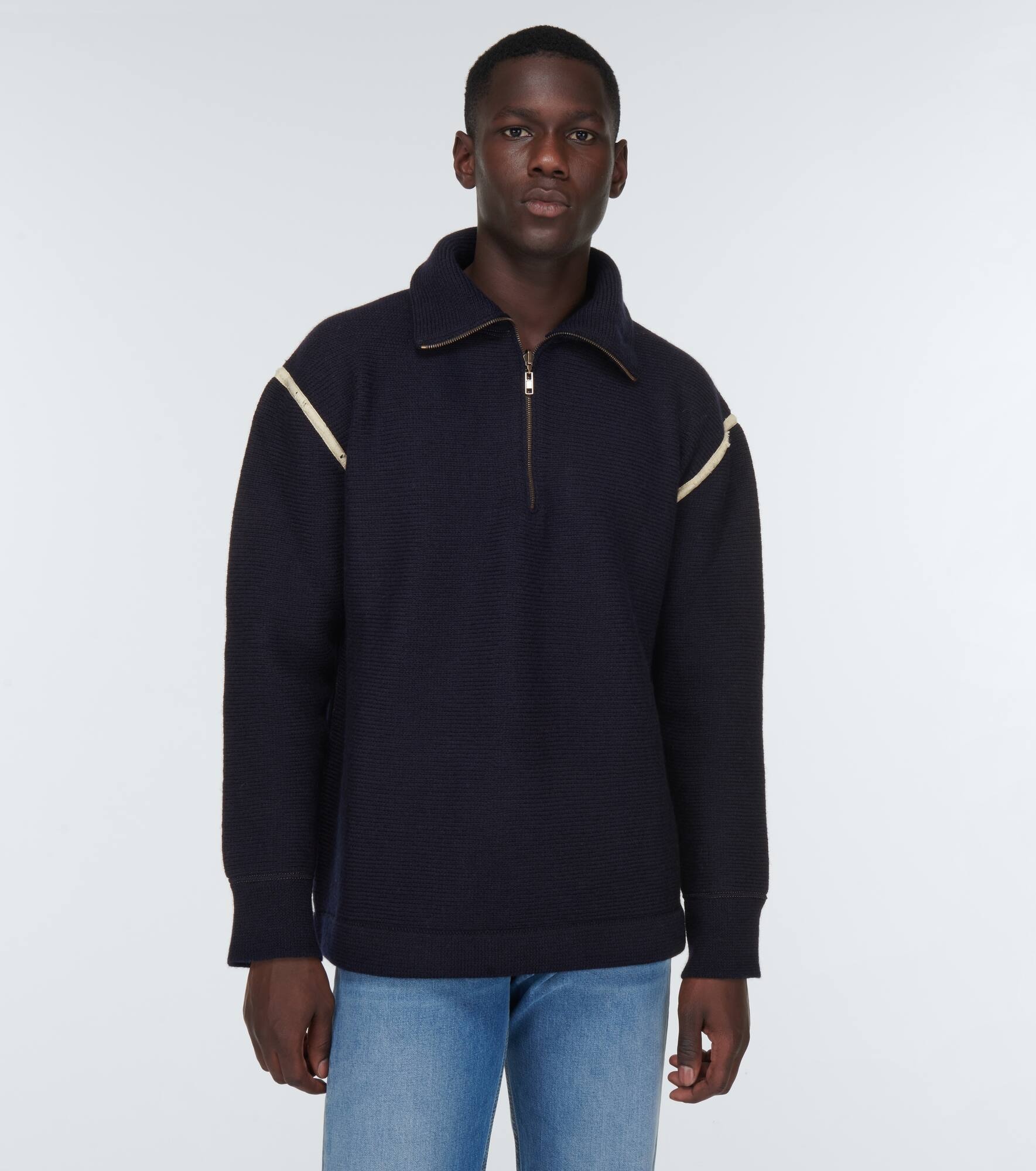 Wool half-zip sweater - 3