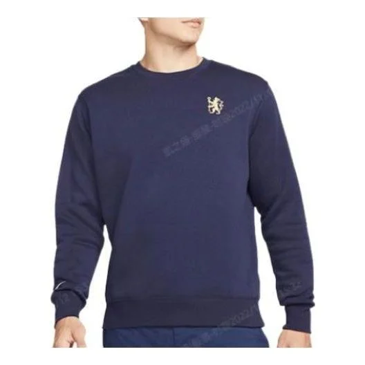 Men's Nike Fleece Casual Round Neck Sports Navy Blue DD4504-498 - 1