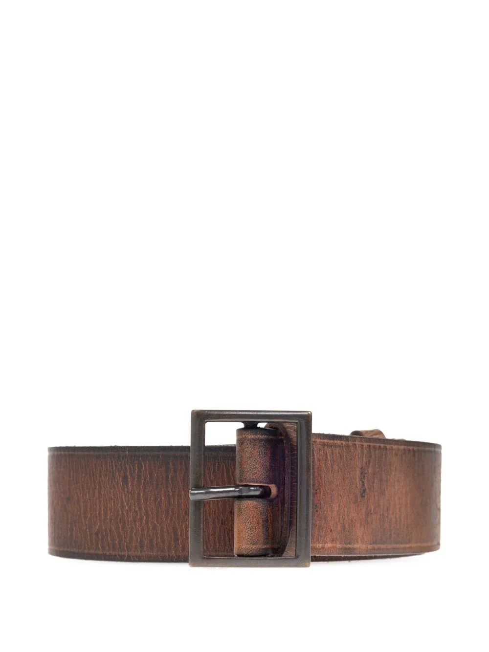 distressed leather belt - 1