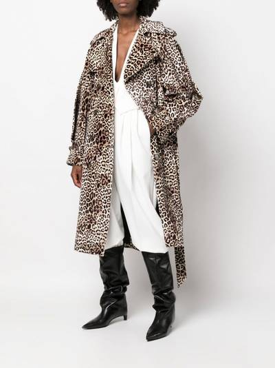 ALEXANDRE VAUTHIER leopard print trench coat outlook