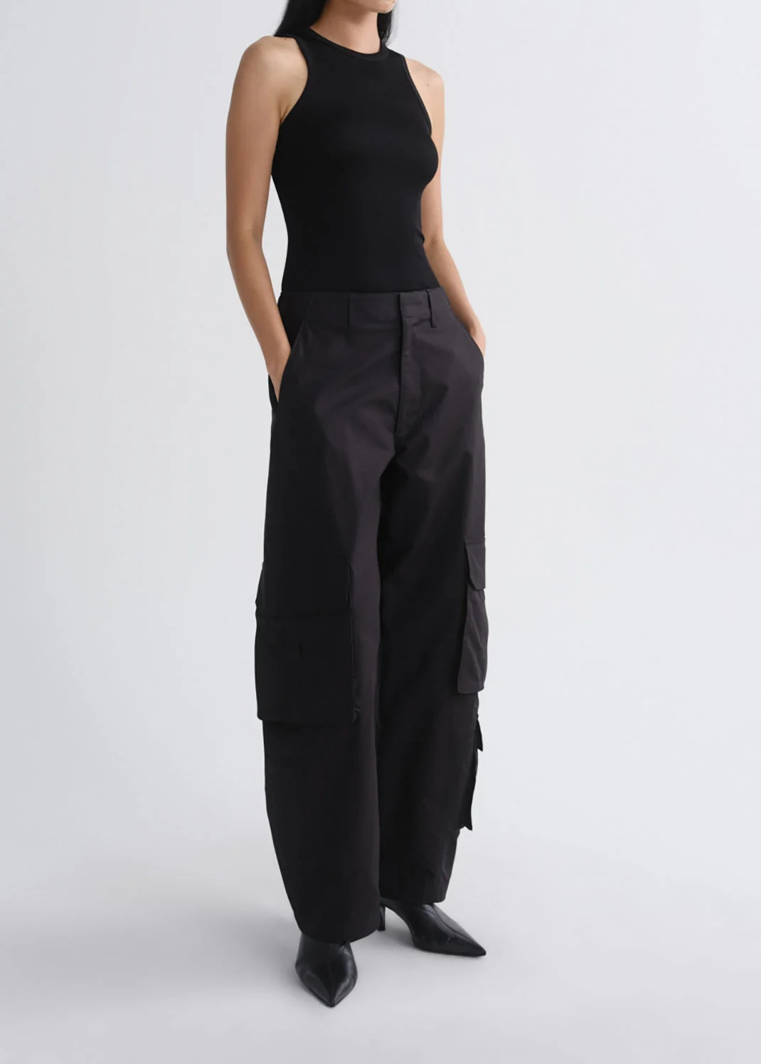 ANDRE RACER TANK IN BLACK - 1