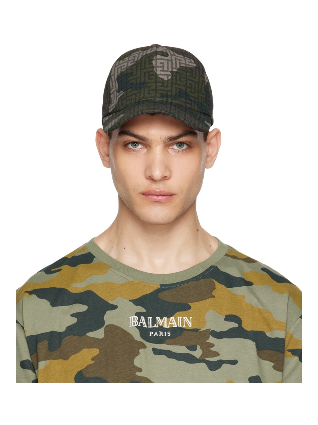 Khaki Monogram Camouflage Cap - 1