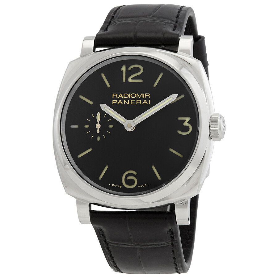 Pre-owned Panerai Radiomir 1940 3 Day Black Dial Men's Watch PAM00574 - 1