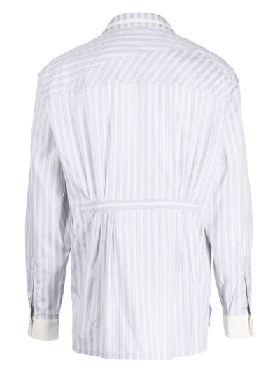 Kiko Kostadinov Aspasia striped asymmetric shirt outlook