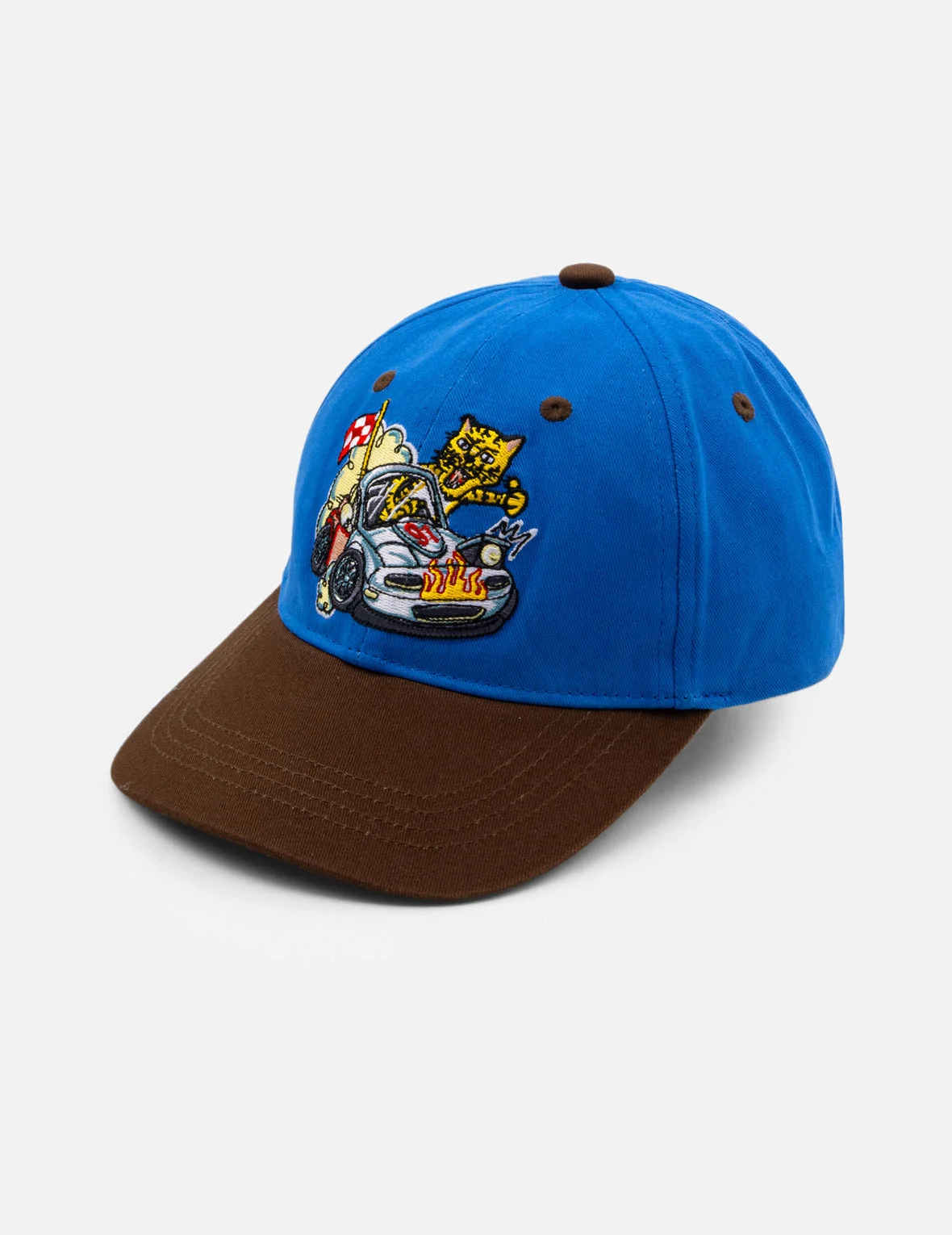 Leopard With Car Embroidered Baseball Cap - 1