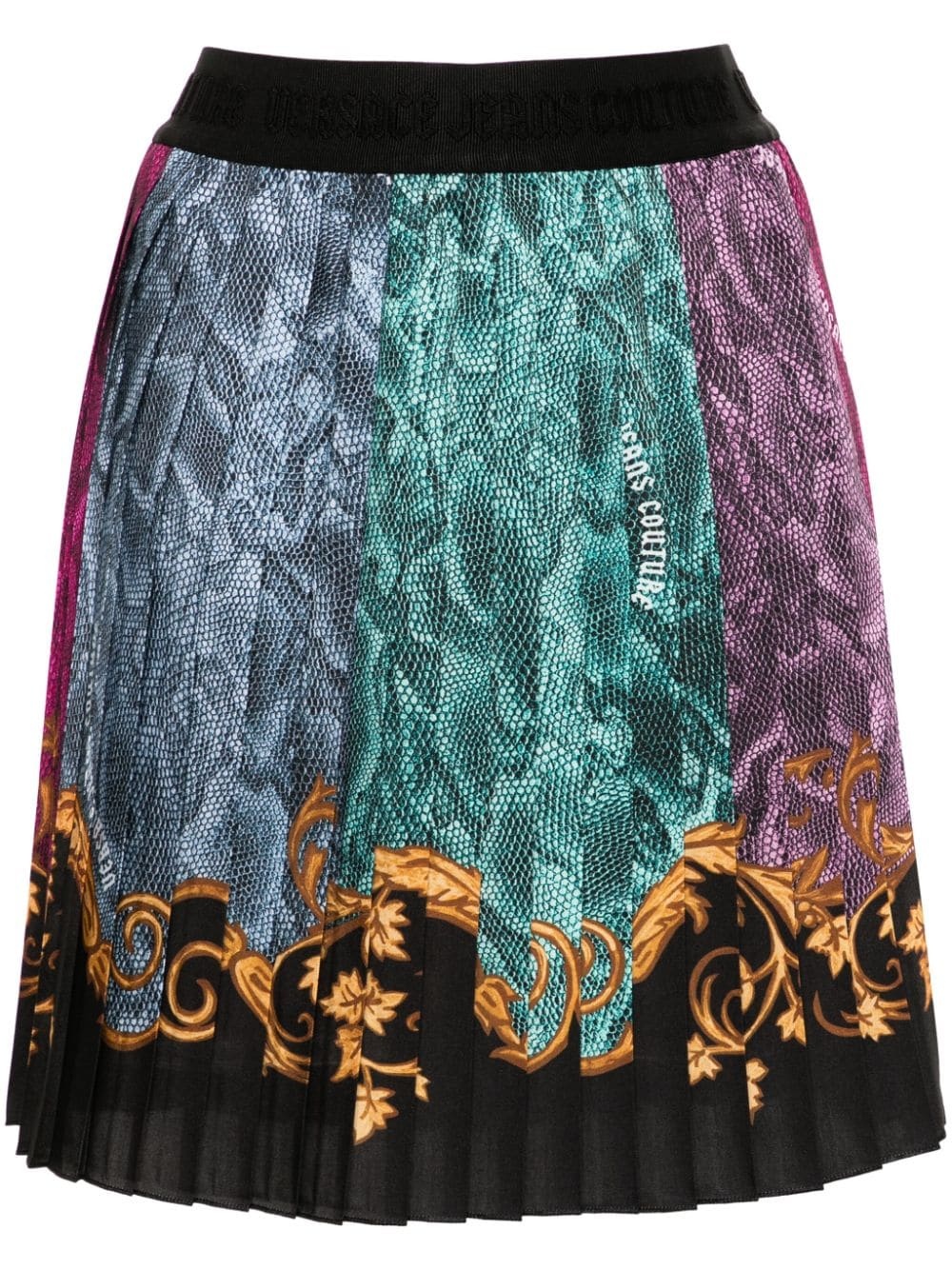 Barocco-print mini skirt - 1