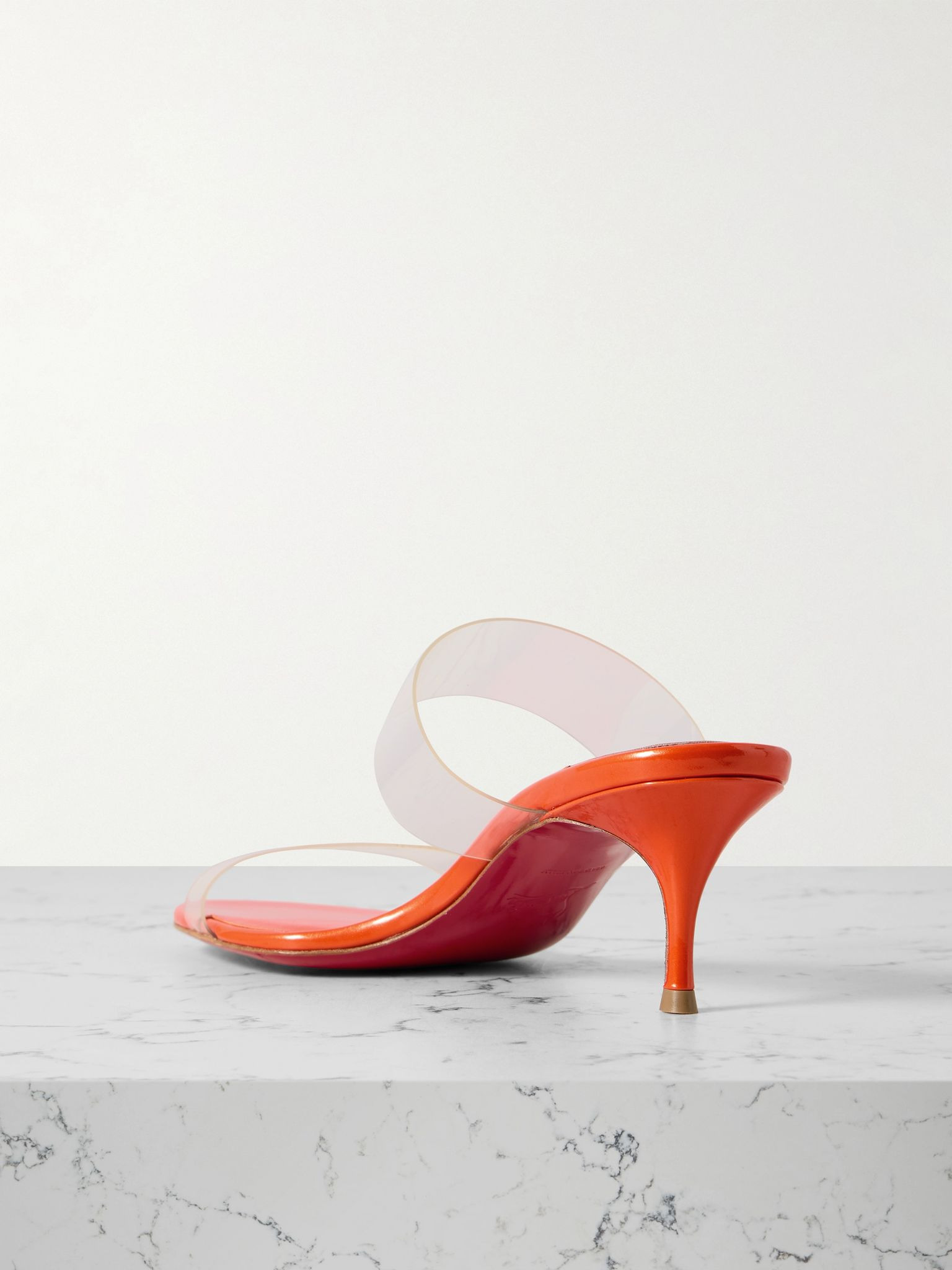 Just Nothing 55 PVC mules Orange - 3