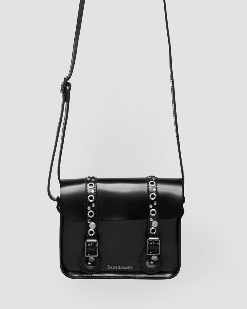 7 INCH SATCHEL Studded Kiev Leather Crossbody 4