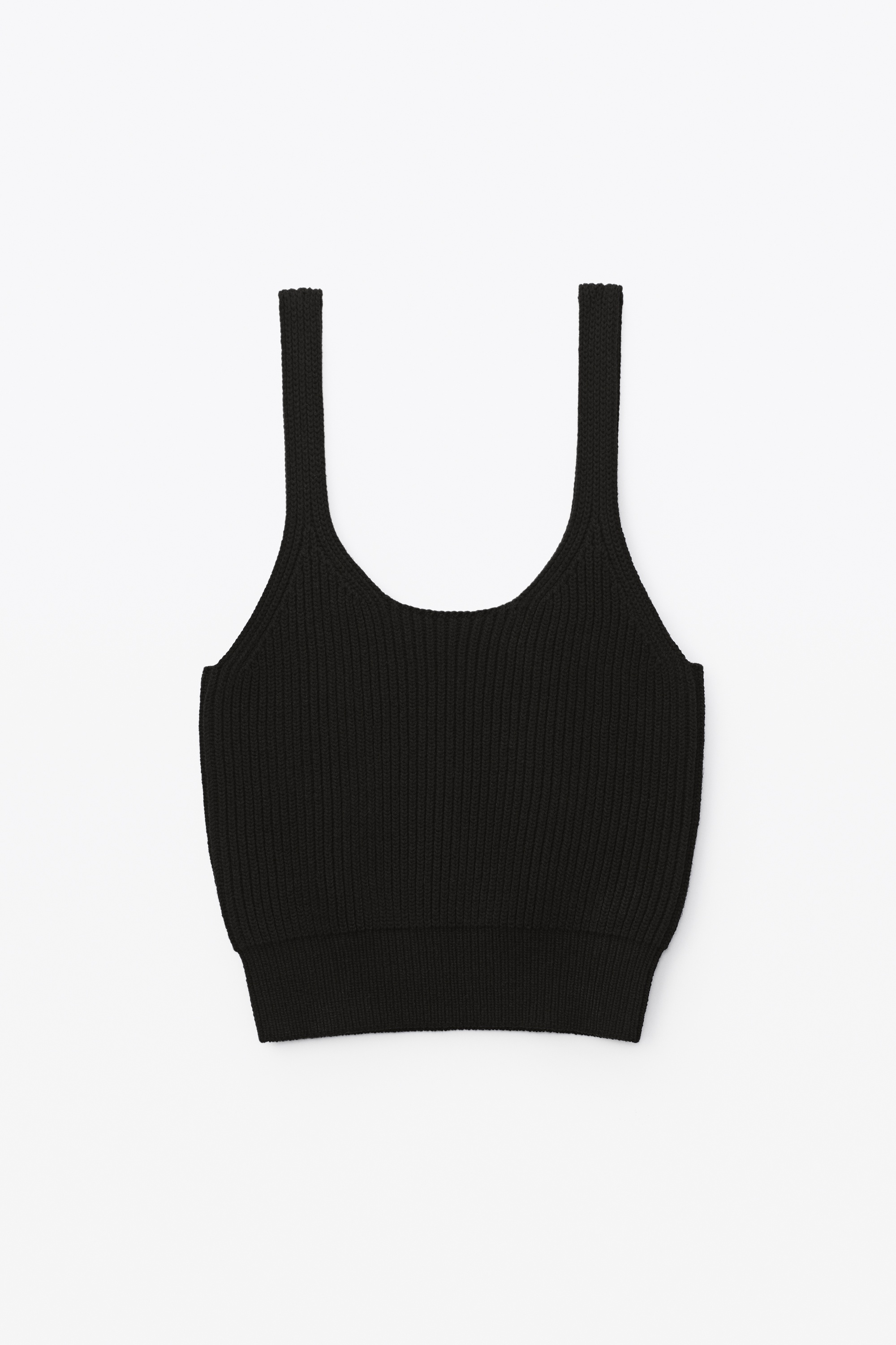 TANK TOP IN RIBBED COTTON CHAINETTE - 1