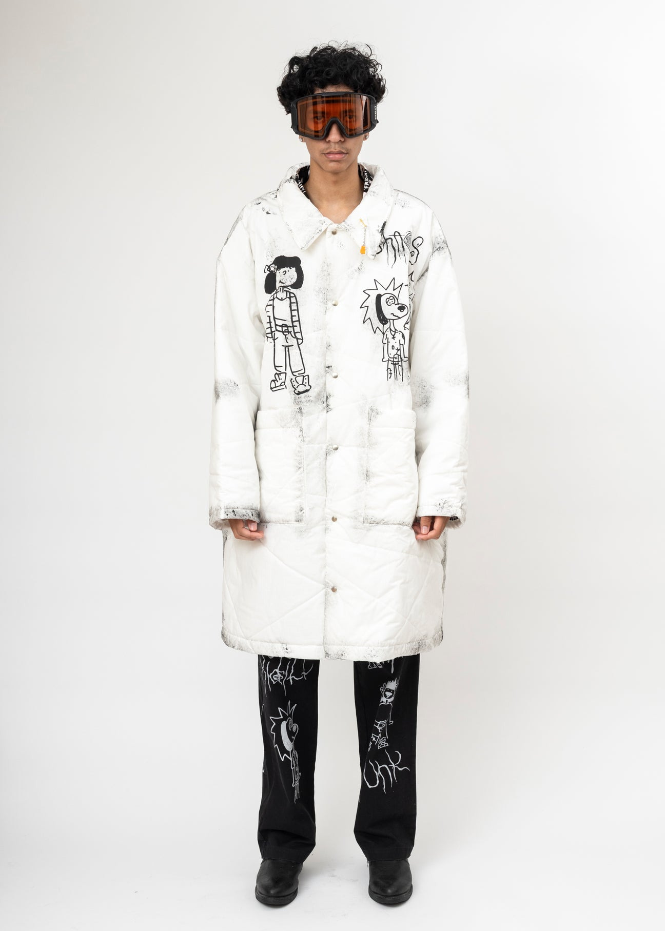 White Fresh Quilted Oversized Coat - 3