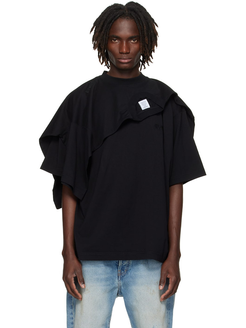 Black Double Layered T-Shirt 1