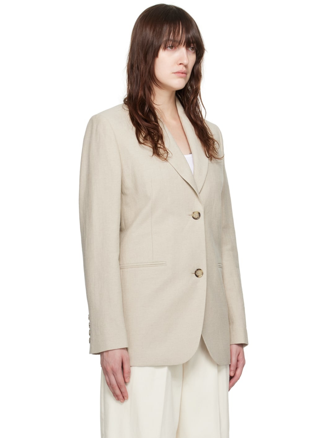 Beige Tailored Blazer - 2