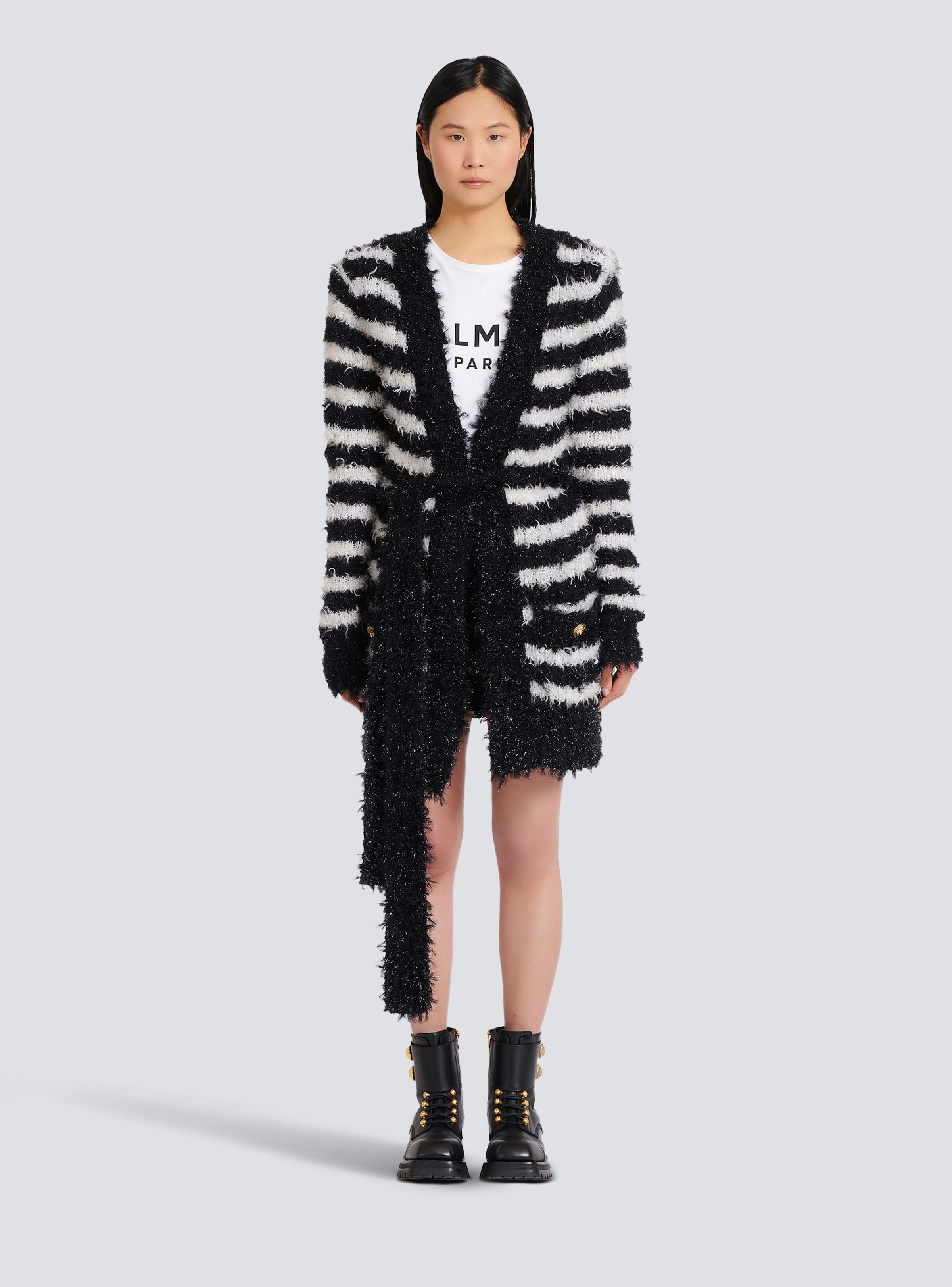Striped knit cardigan - 3