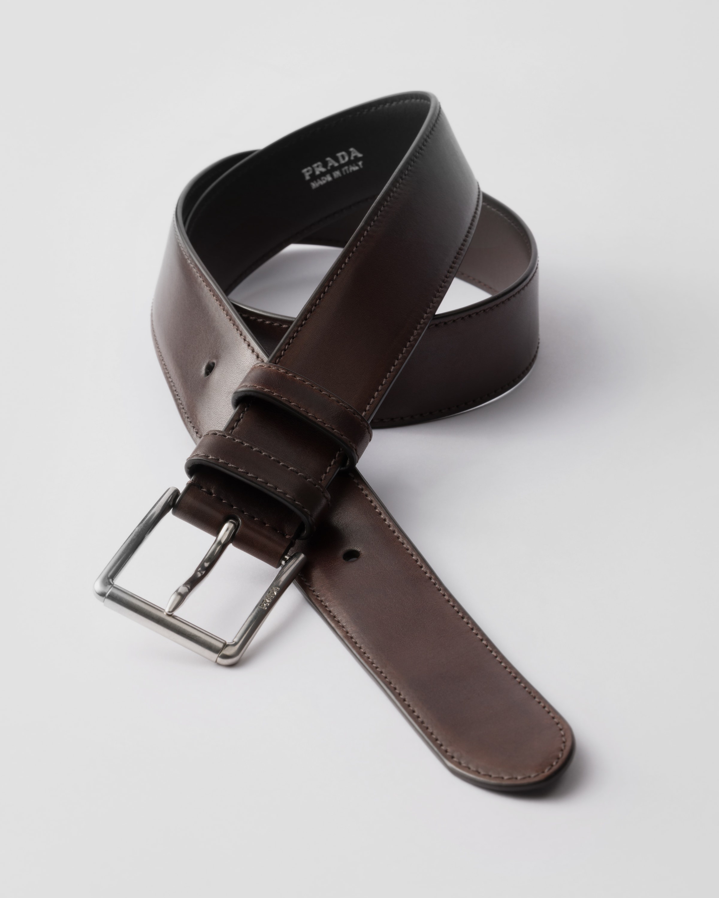 Antiqued leather belt - 3