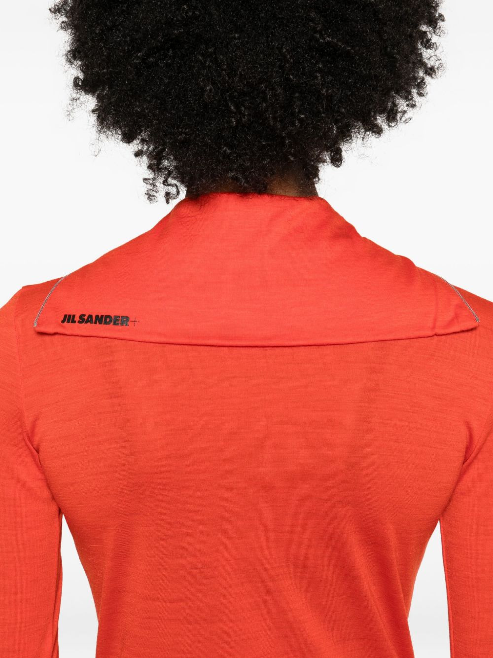 high-neck zip-front sweatshirt - 5