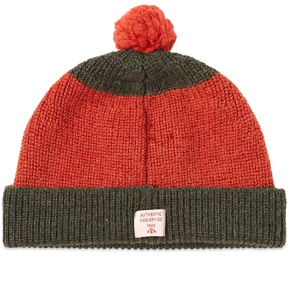 Nigel Cabourn Stripe Pom Pom Beanie - 1