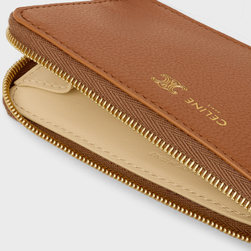 CELINE LONG ZIPPED CARD HOLDER IN SUPPLE GRAINED CALFSKIN outlook