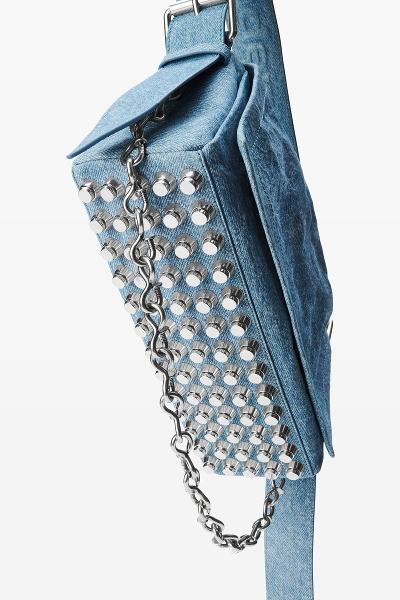 Ricco Crushed Flap Bag in Leather Medium 4