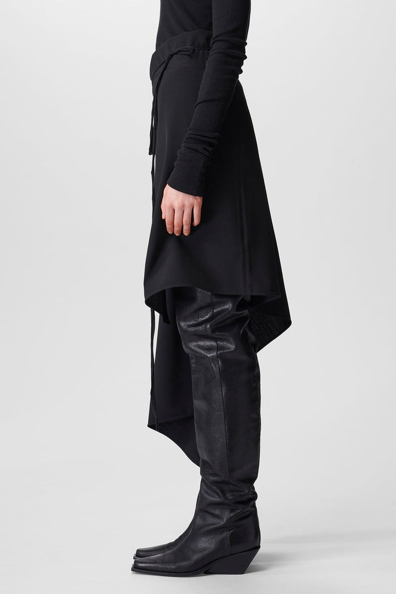Ann Demeulemeester Nicole Wrap Skirt Fluid Wool outlook