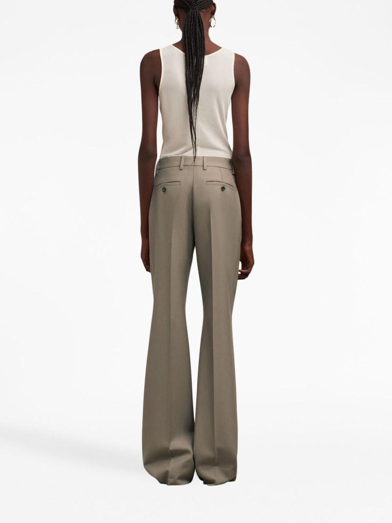 wool gabardine flared trousers 5