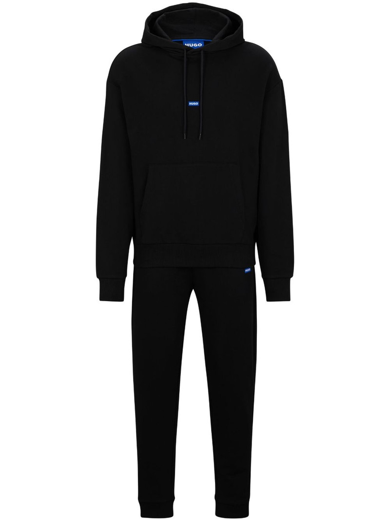 logo-appliqué cotton hoodie 1