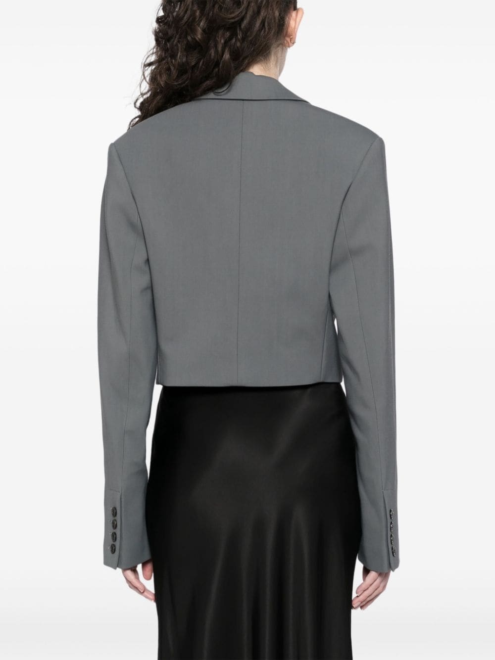 cropped boxy fit blazer - 4