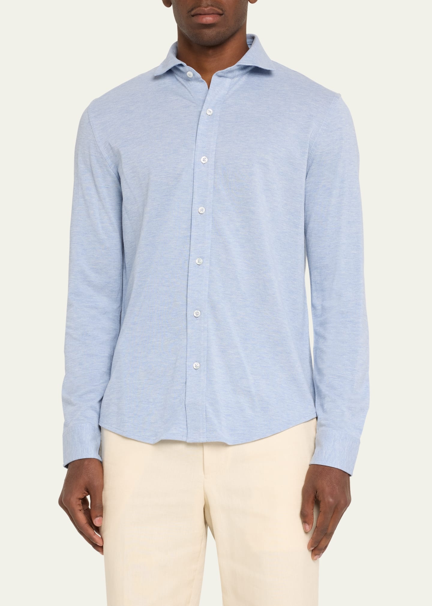 Men's Washed Pique Sport Shirt - 4