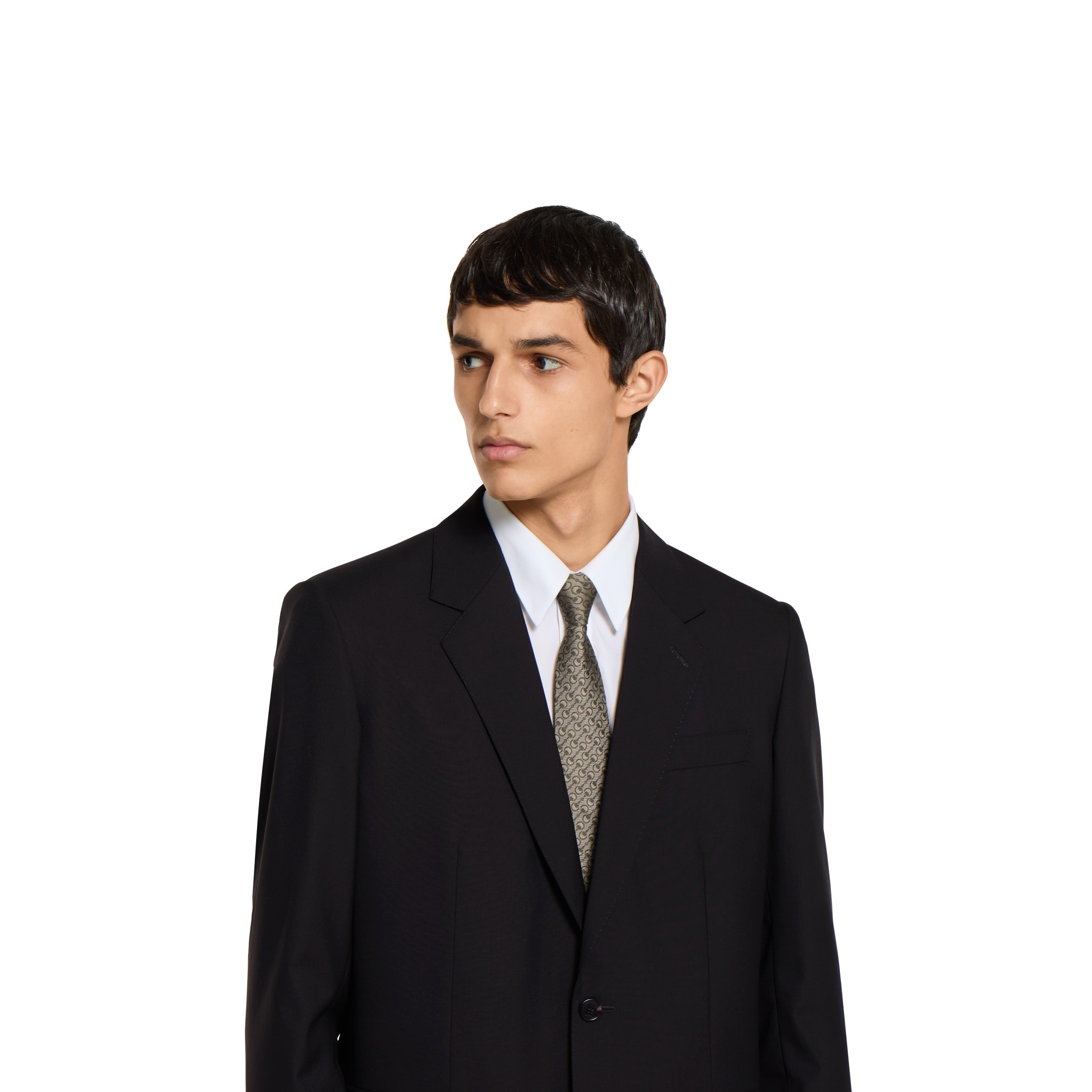 Horsebit silk jacquard tie - 3