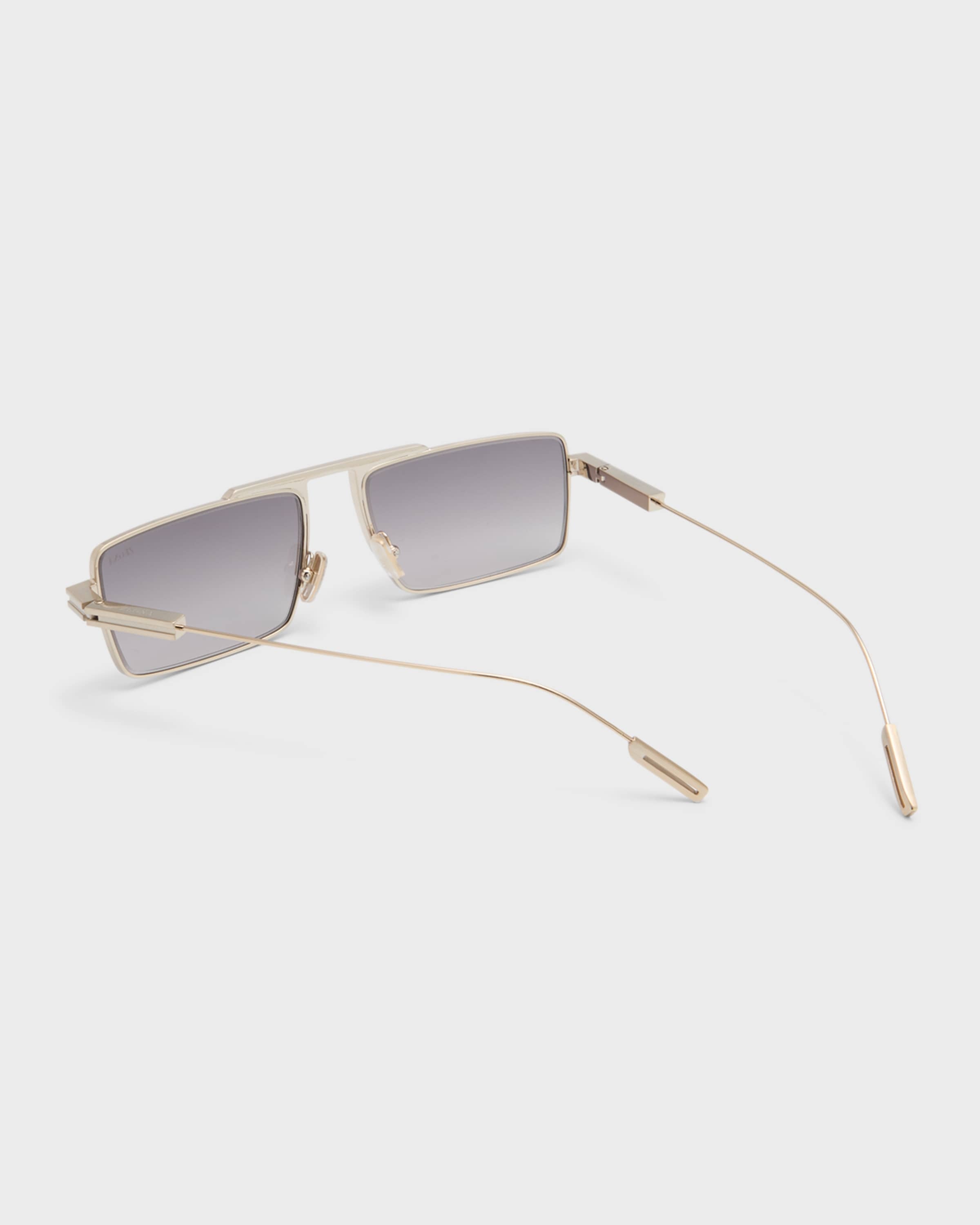 Men's EZ0233 Metal Rectangle Sunglasses - 2