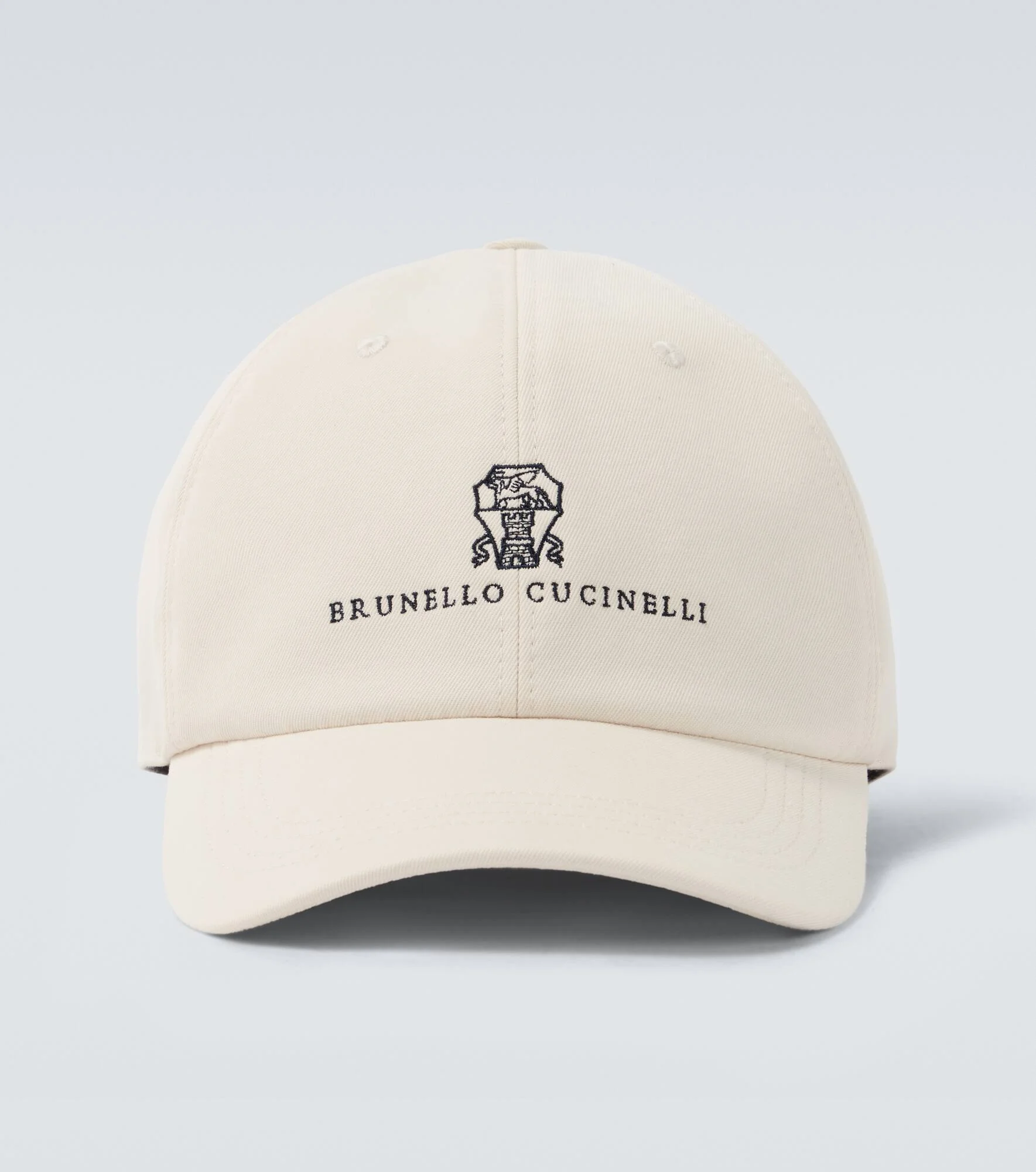 Logo cotton gabardine baseball cap - 1