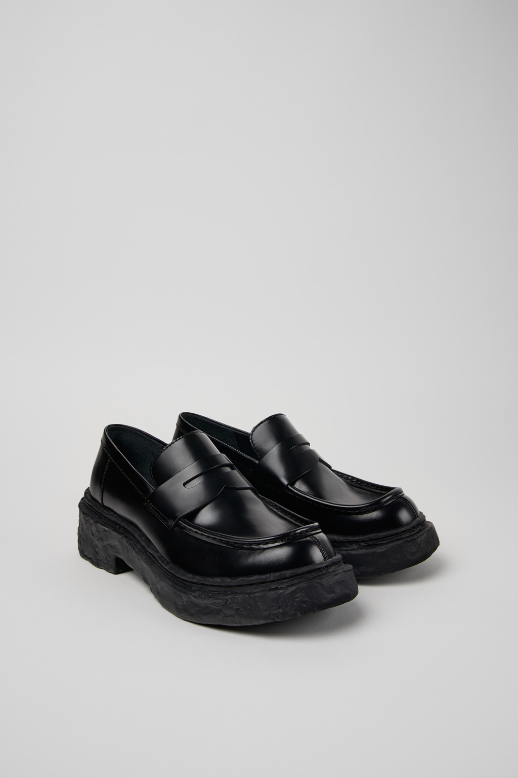 Black Leather Loafers - 2