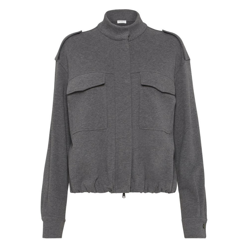 Brunello Cucinelli Grey Jackets - Bomber Jackets Women - 1
