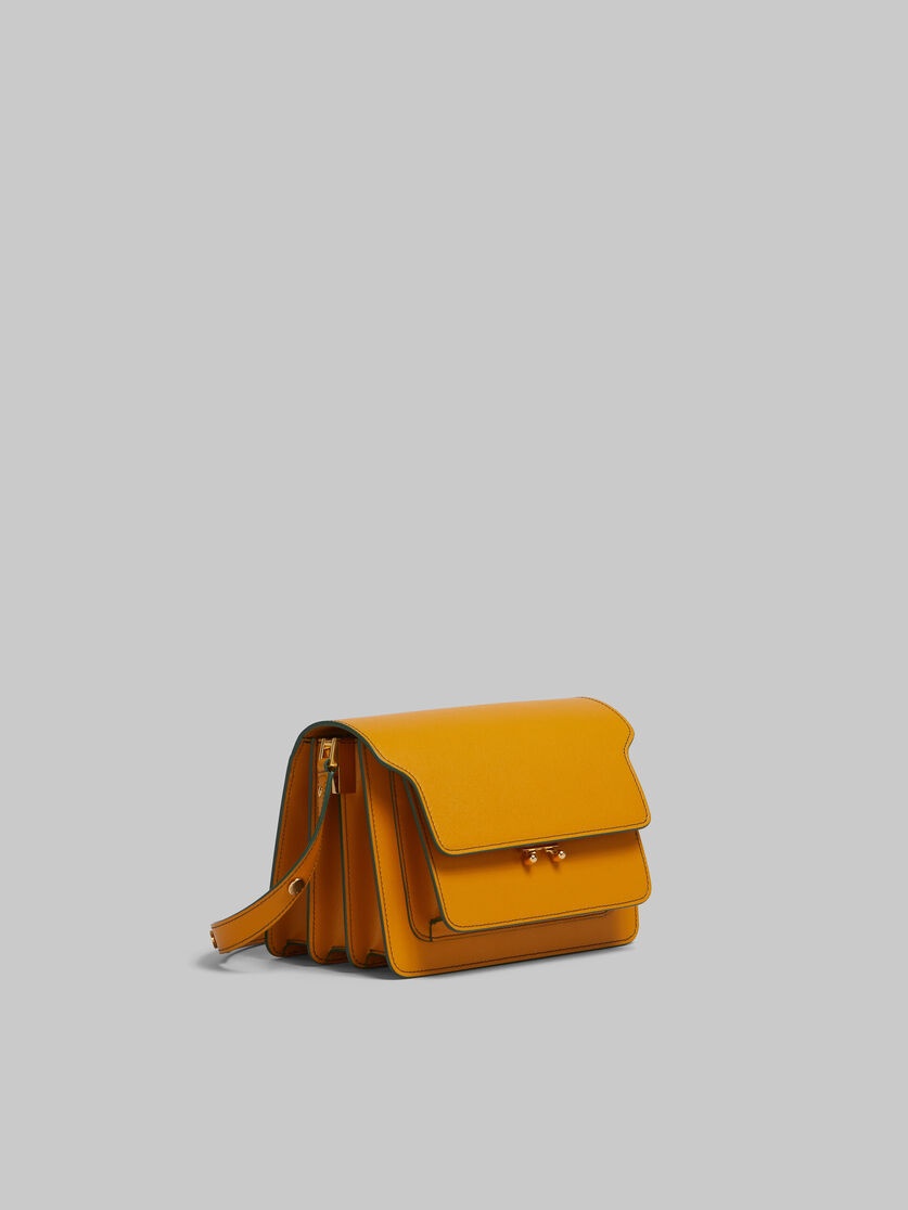 ORANGE SAFFIANO LEATHER MEDIUM TRUNK BAG - 5