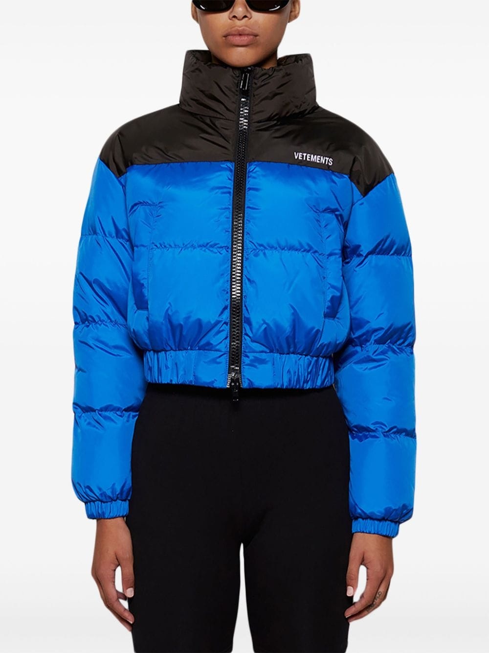logo-print puffer jacket - 3